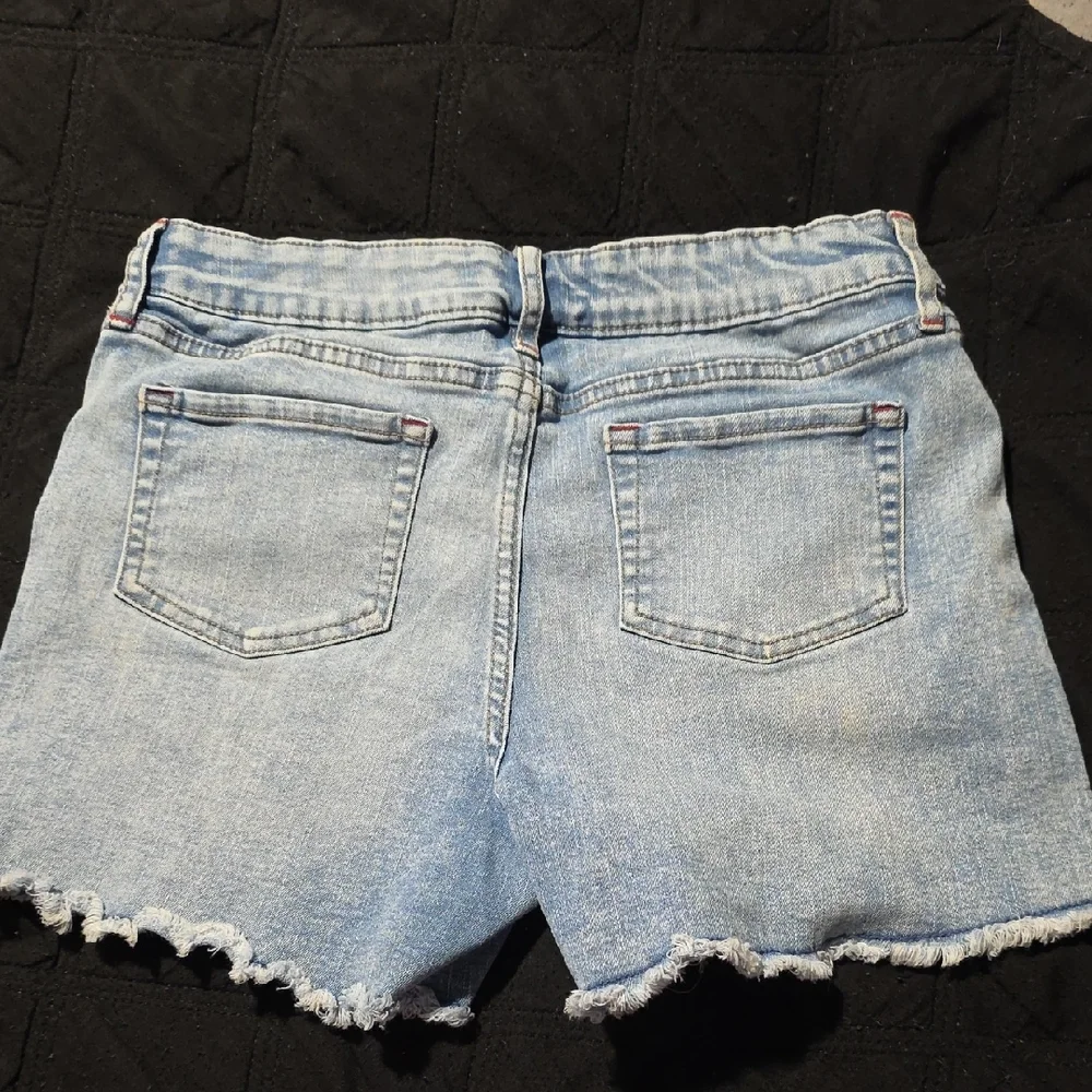 Cat & Jack Light Blue Denim Star Embroidered Shorts - Picture 2 of 6